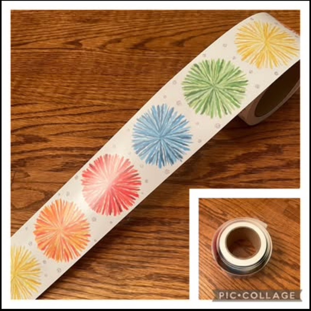 Colorful Firework Bulletin Border